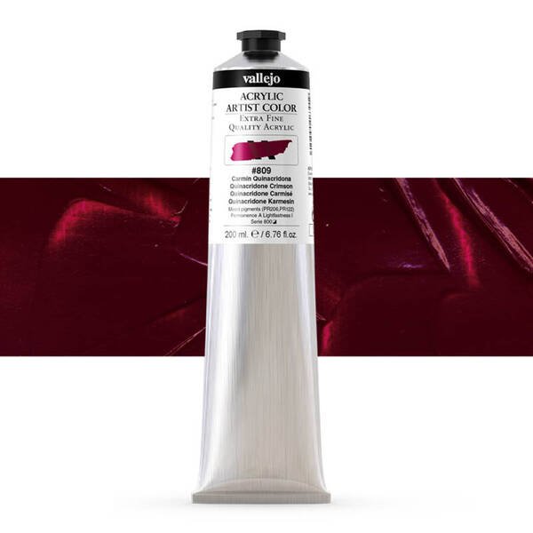 Vallejo Artist Akrilik Boya 200Ml Seri 6 809 Quinacridone Crimson
